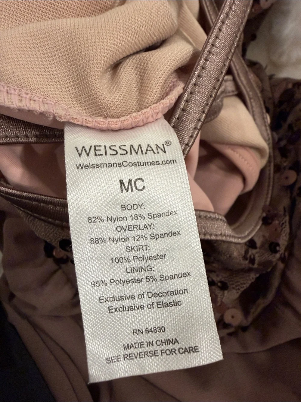 Weissman “Fake Plastic Trees” Halter Dance Dress in Mauve and Blush